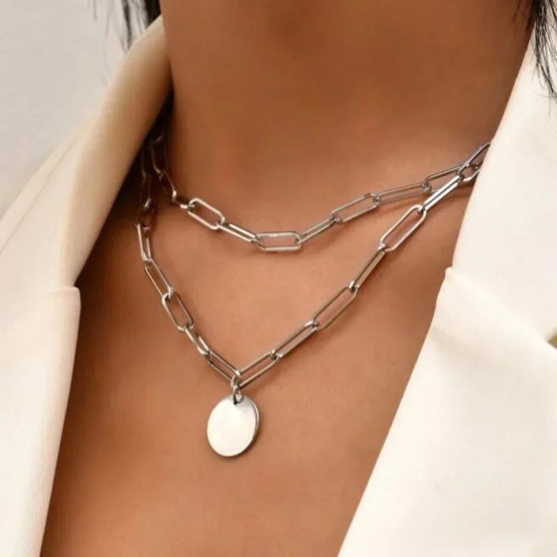 Colar Redondo de Três Camadas de Prata Esterlina 925 - Charme, Elegância, Estilo