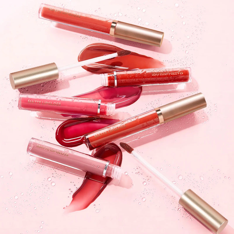 Conjunto de Brilho Labial Matte, Não Manchado com Boca Cup Plus