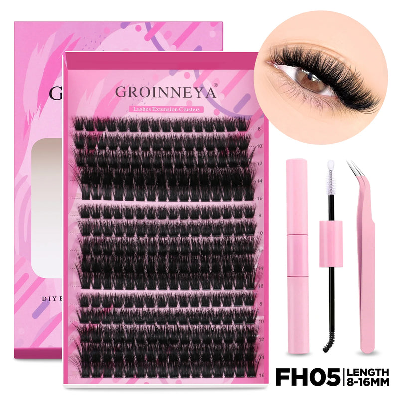 Kit de Extensão de Cílios Groinneya