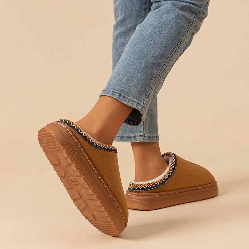 Chinelo Feminino Moda Pele Fuzzy Antiderrapante