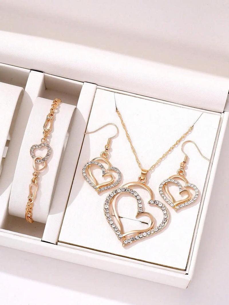 Conjunto Feminino com Colar com Pingente e Brincos