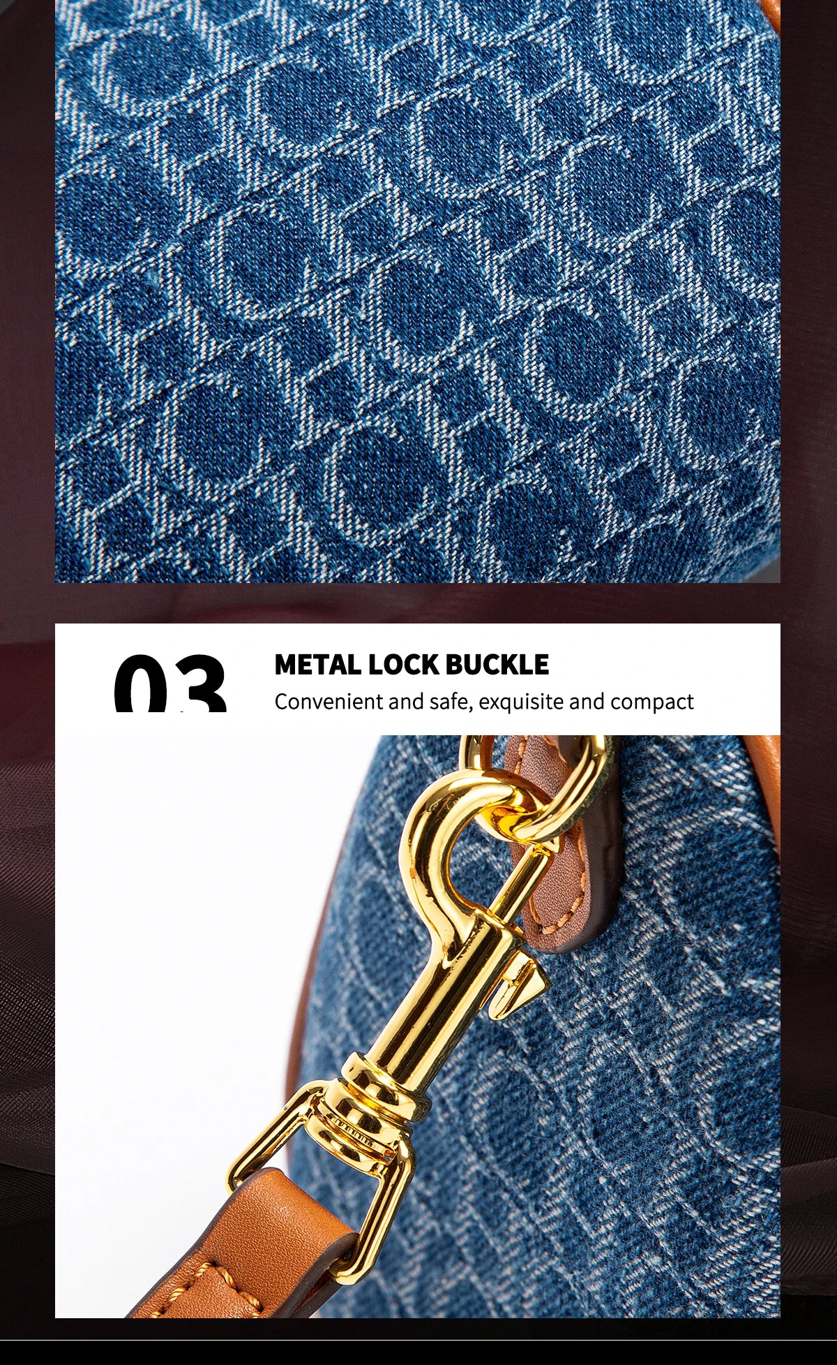 Bolsa de Ombro Feminina 2025 Estilo Cowboy com Detalhe de Almofadada