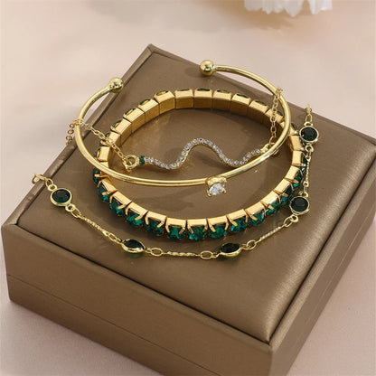 Conjunto com 4 Pulseiras Pedras Preciosas