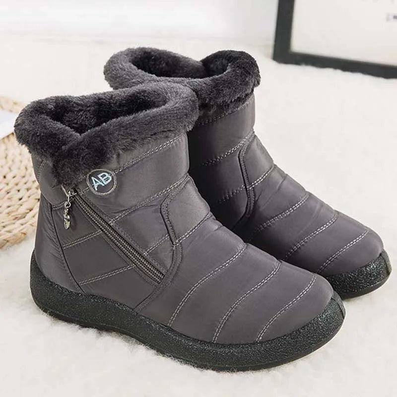 Bota Feminina Impermeável com Zíper Super Macia e Confortável