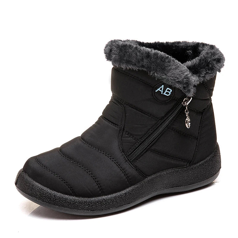 Bota Feminina Impermeável com Zíper Super Macia e Confortável