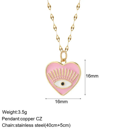 Colar Feminino - Pingente de elefante, coração, olho Grego, super elegante