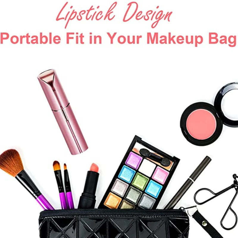 Kit Caneta Depiladora Sobrancelha + Batom Depilador Facial Cor Branco