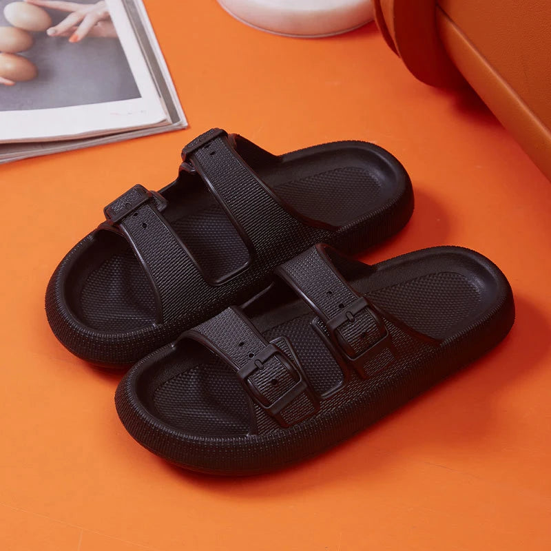 Chinelo Moda Fivela Grossa Plataforma - Super Confortável, Flexível e Excelente para o dia
