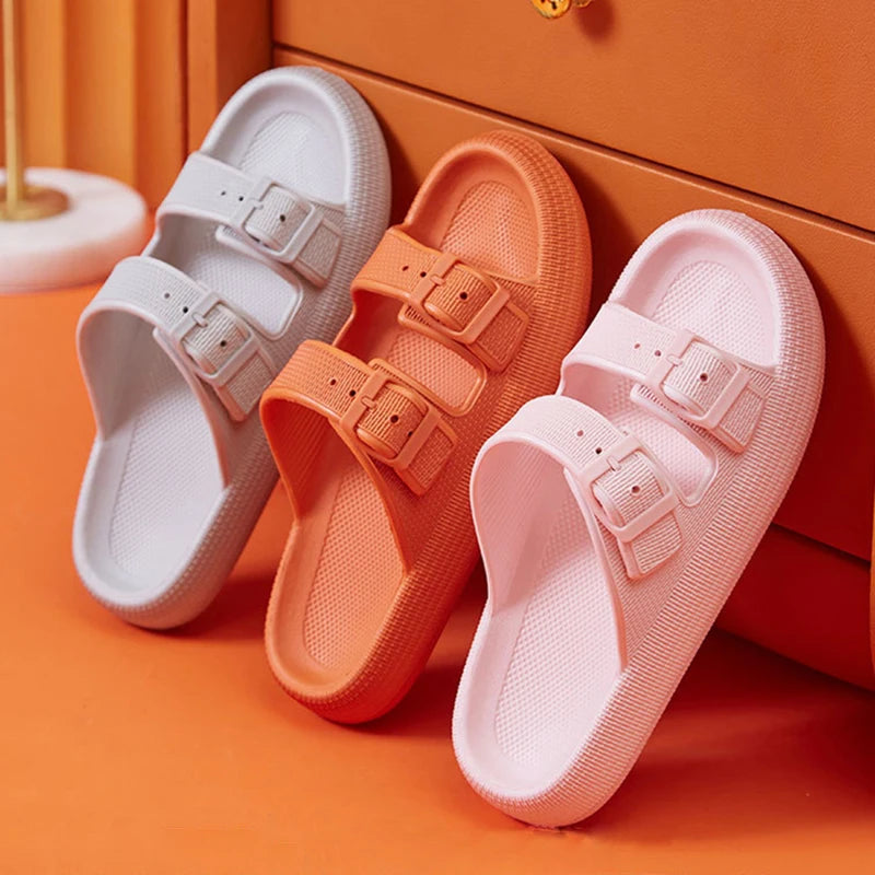 Chinelo Moda Fivela Grossa Plataforma - Super Confortável, Flexível e Excelente para o dia