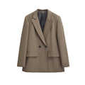 Blazer Feminino Transpassado Manga Longa Bolsos com Aba