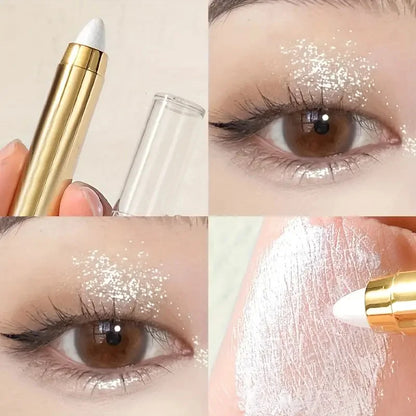 Sombra em Bastão Dupla Face - Caneta Iluminadora com Glitter Perolado e Acabamento Fosco