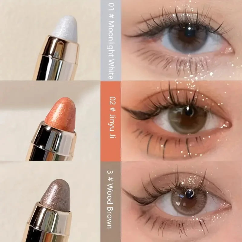 Sombra em Bastão Dupla Face - Caneta Iluminadora com Glitter Perolado e Acabamento Fosco